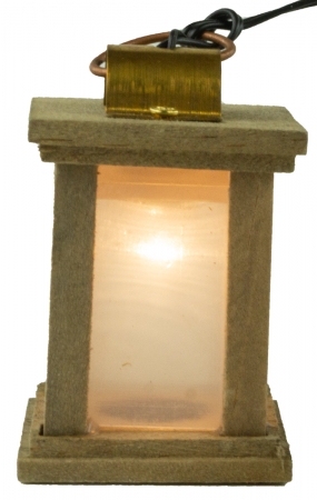 Holzlaterne mittel - Krippenzubehör, ca. 5,5 cm, X 523-7